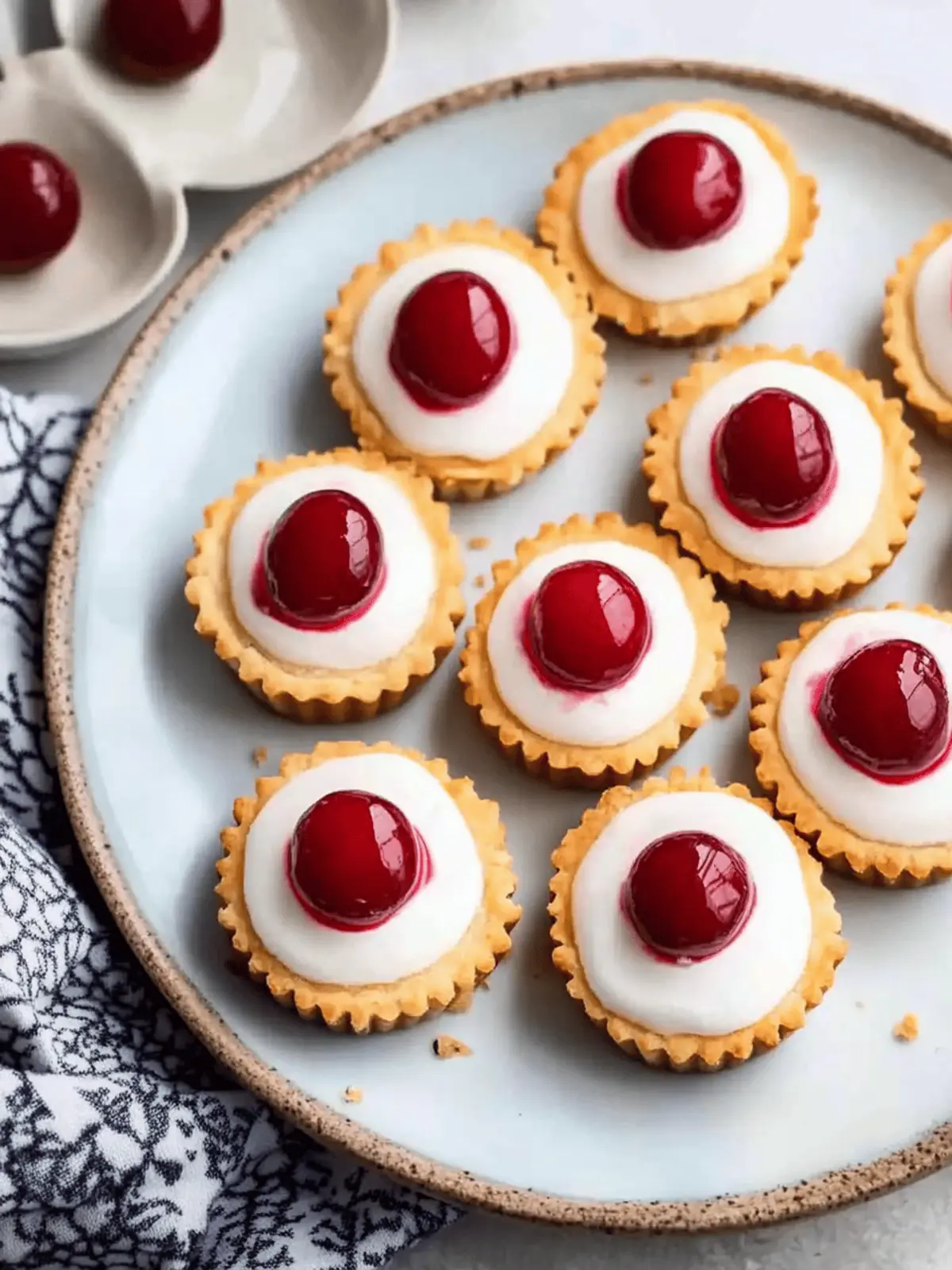 Mini Cherry Bakewell Tartlets