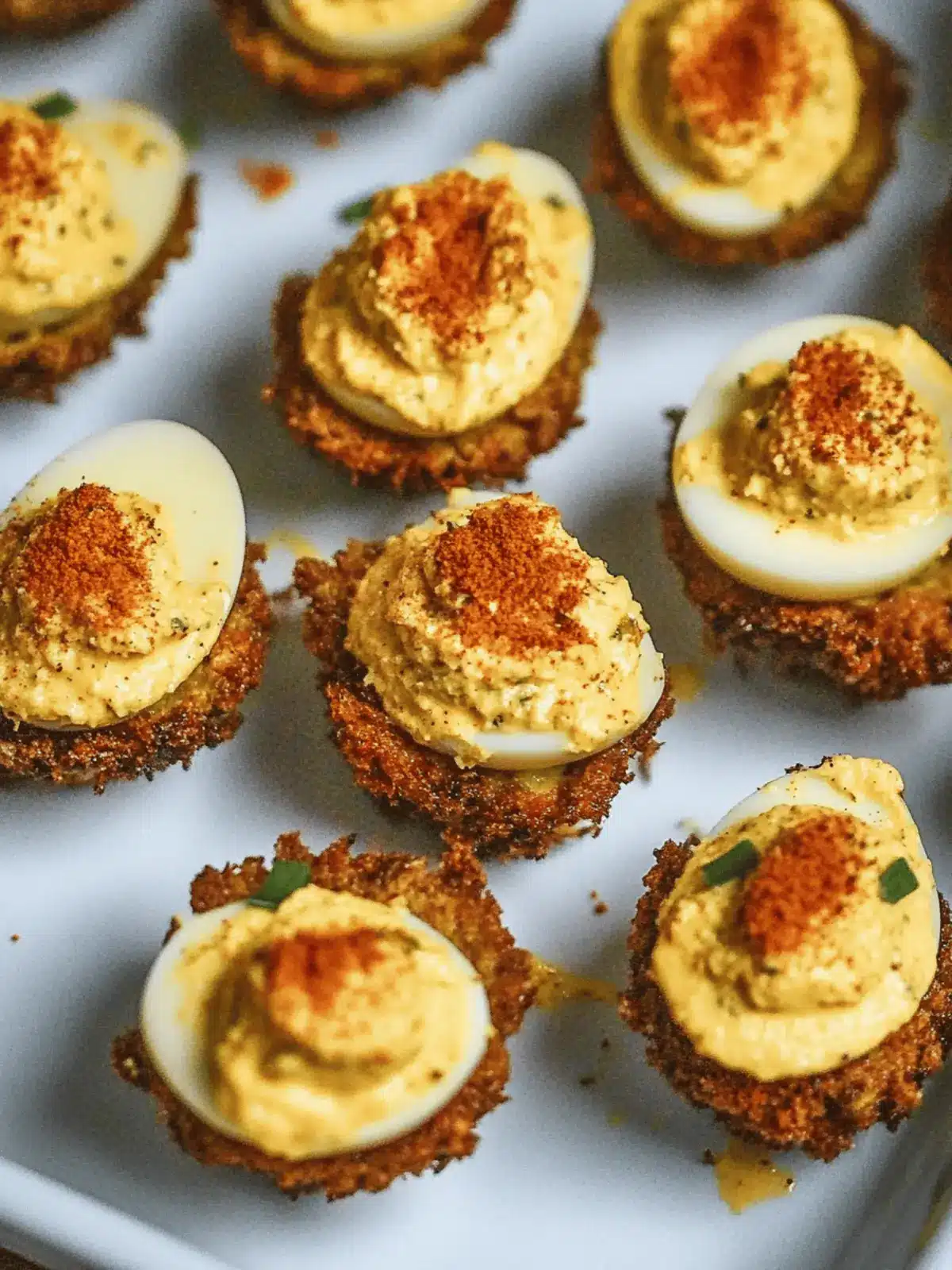 Cajun Style Fried Deviled Eggs