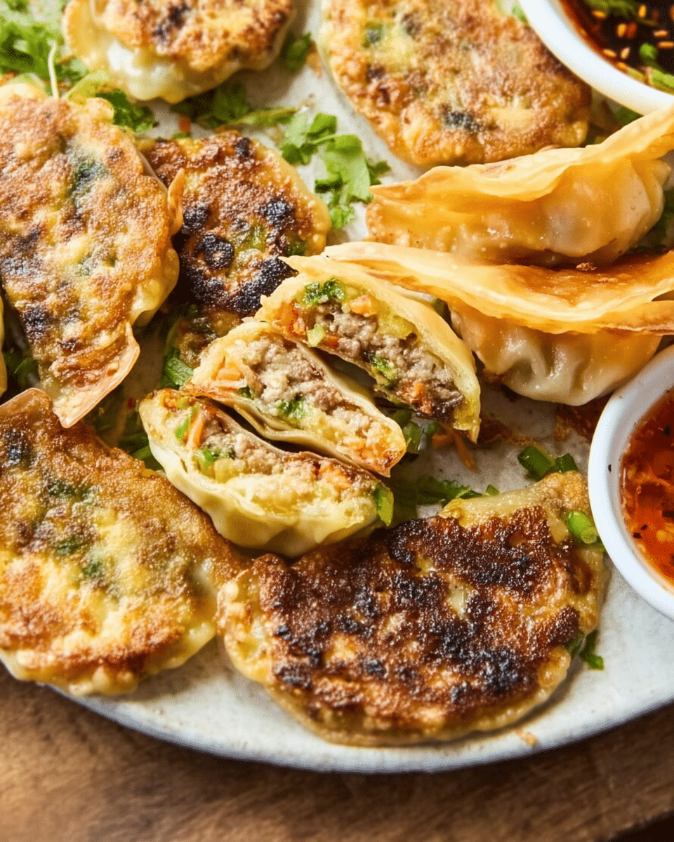 Smash Egg Roll Dumplings