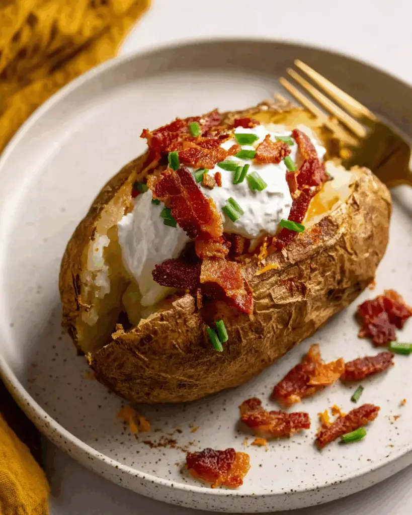 Air Fryer Bacon Baked Potato