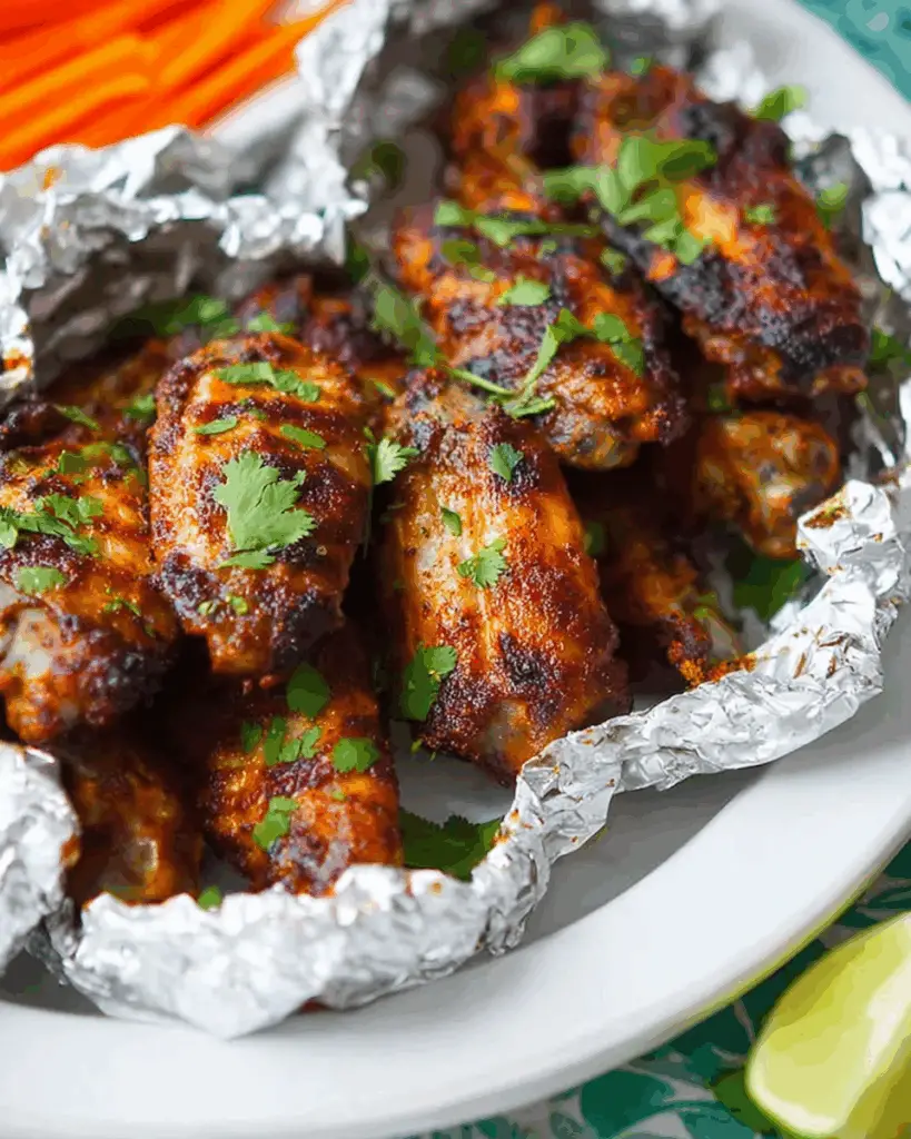 Foil-Pack Grilled Sweet-and-Spicy Chicken Wings