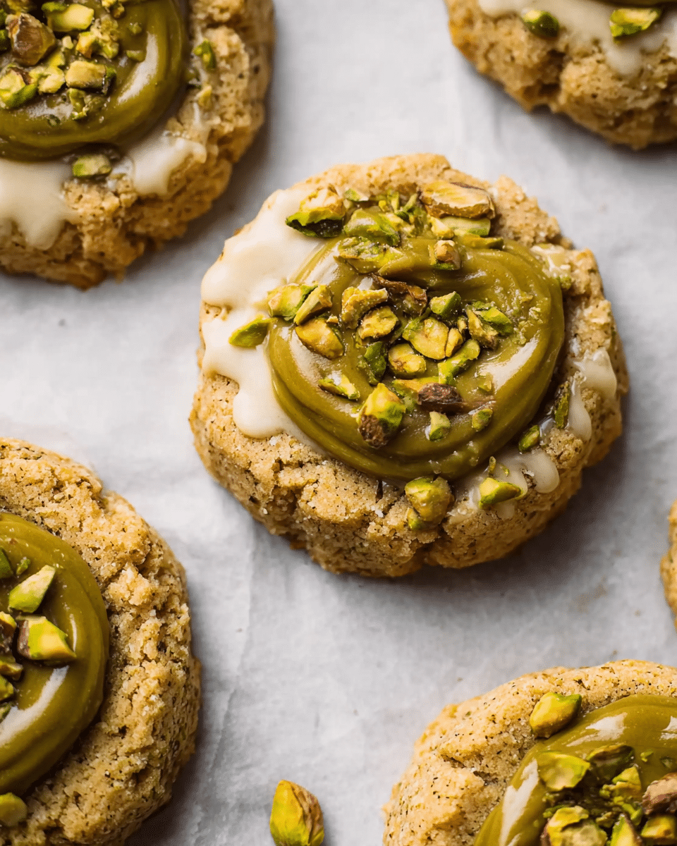 Vegan Pistachio Thumbprint Cookies