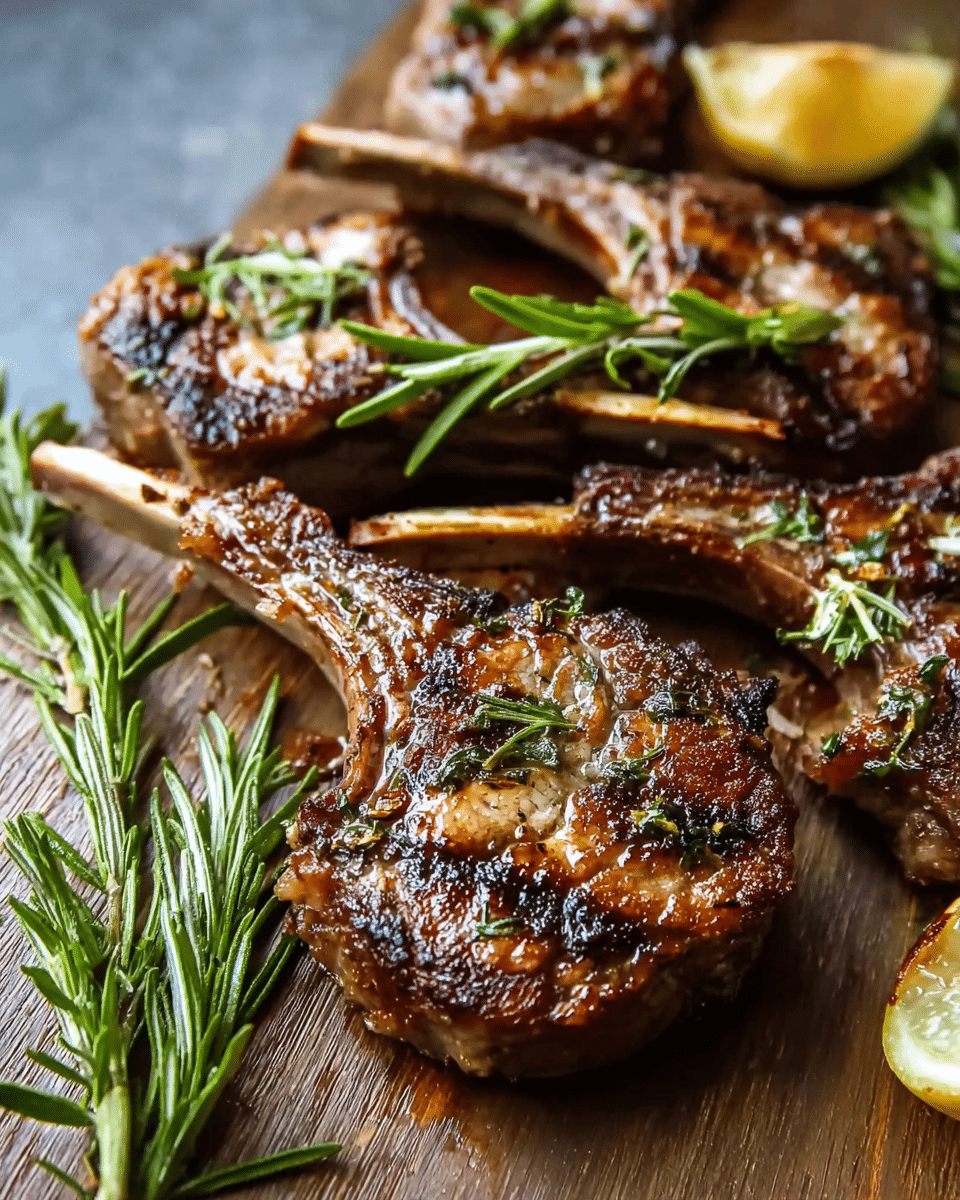 Grilled Lamb Chops with Honey Rosemary Marinade