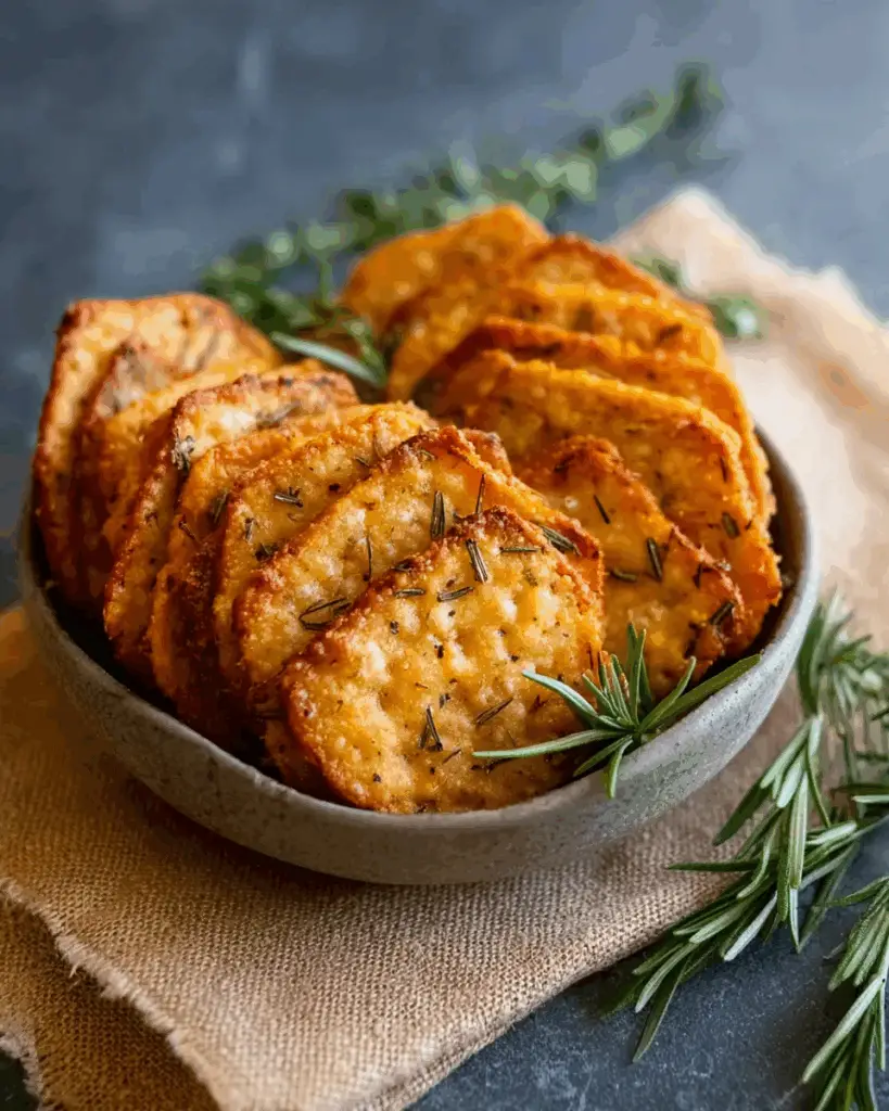 Homemade Cheese Crackers with Rosemary
