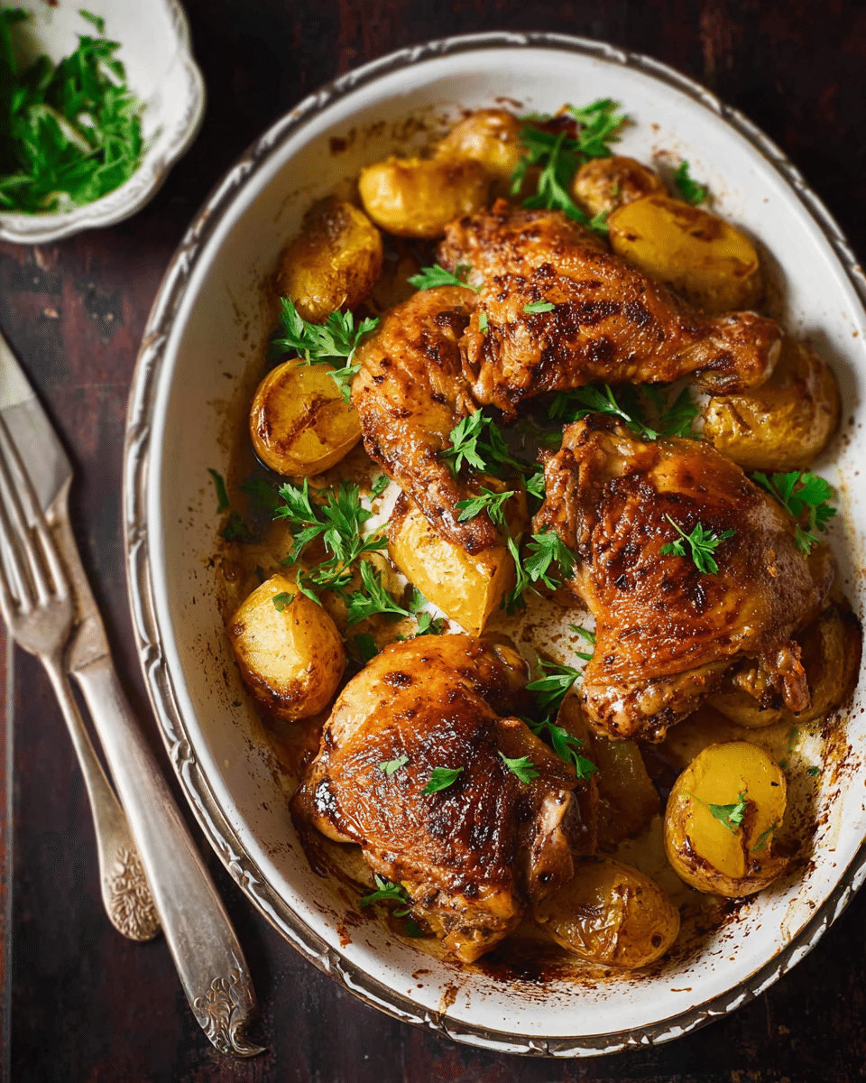 Oven-Baked Buttermilk Chicken and Potatoes