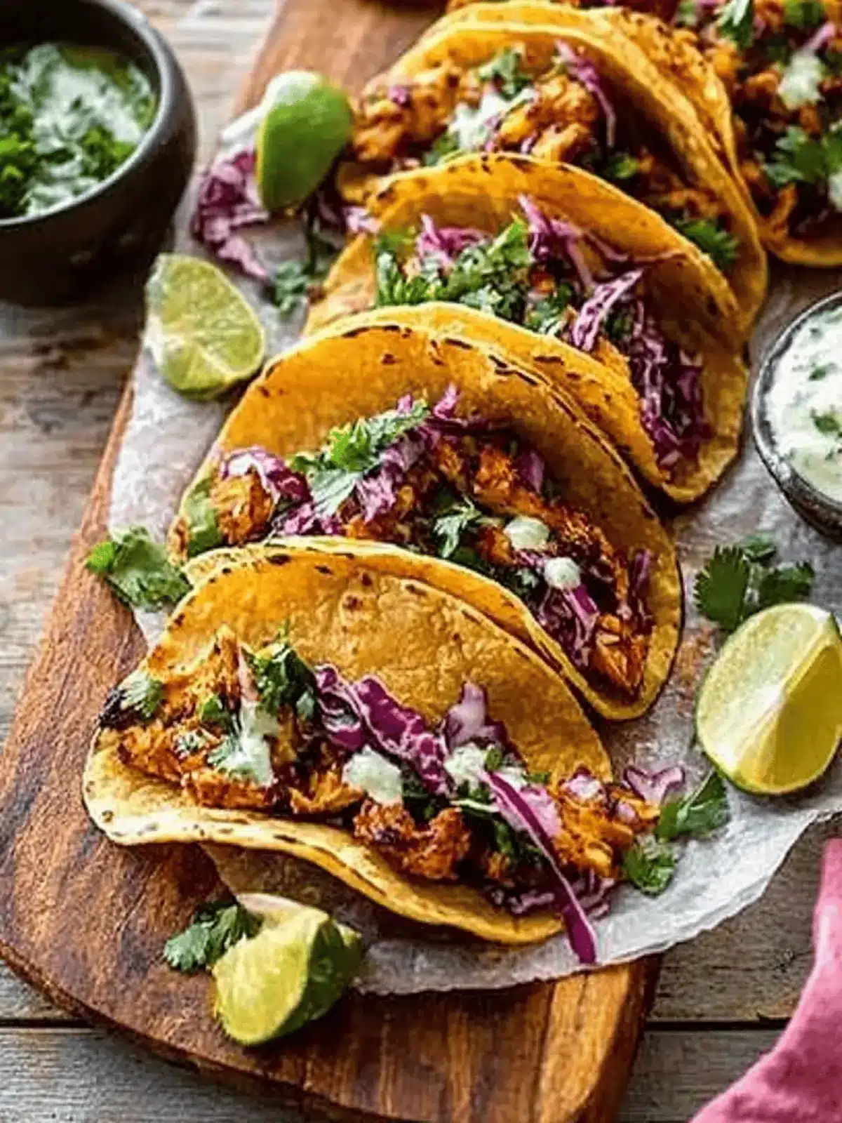 Crispy Chipotle Chicken Tacos with Cilantro Lime Ranch Bliss