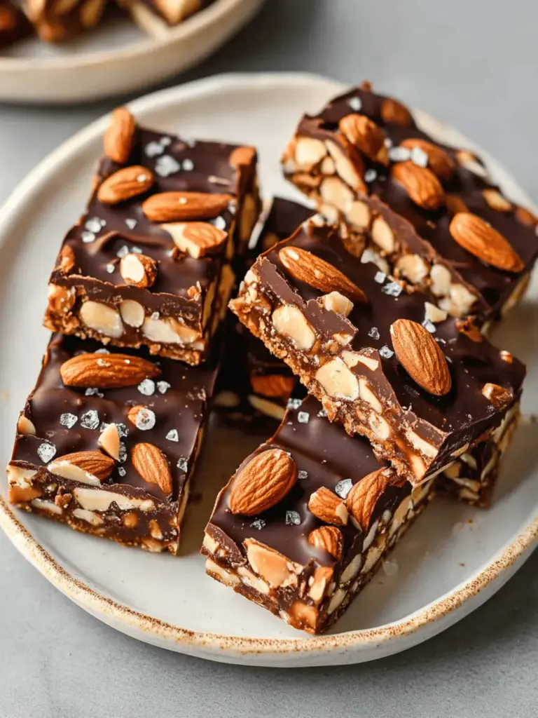 Dark Chocolate and Sea Salt Nut Bars