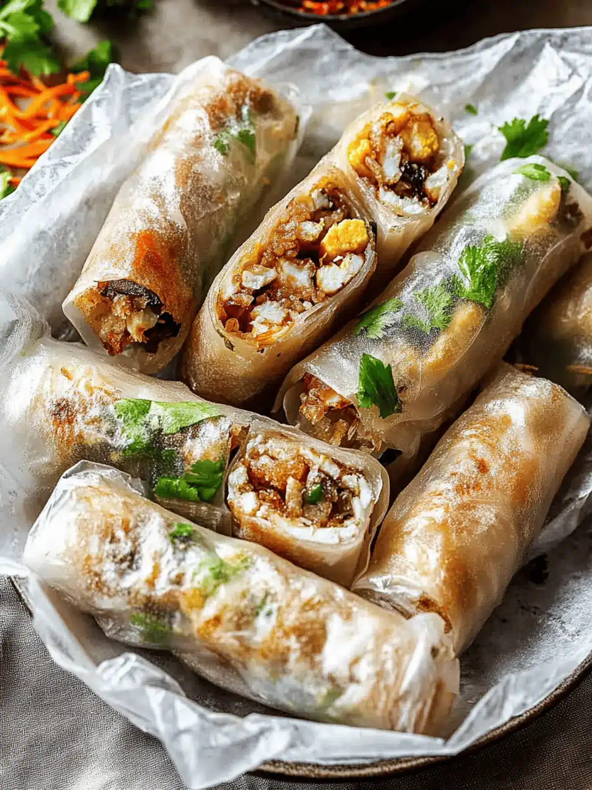 Crispy Rice Paper Egg Wraps