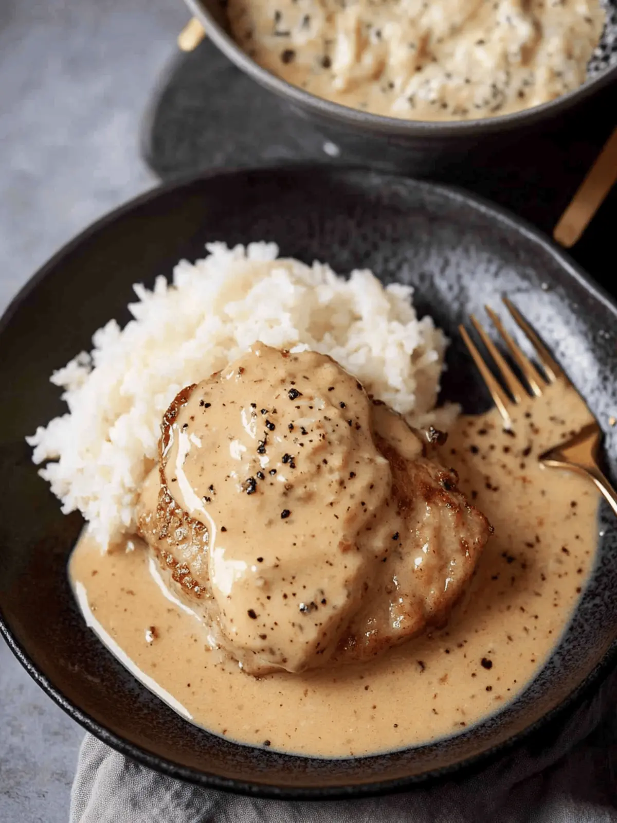 Smothered Pork Chops with Boursin Gravy for Easy Dinner Bliss