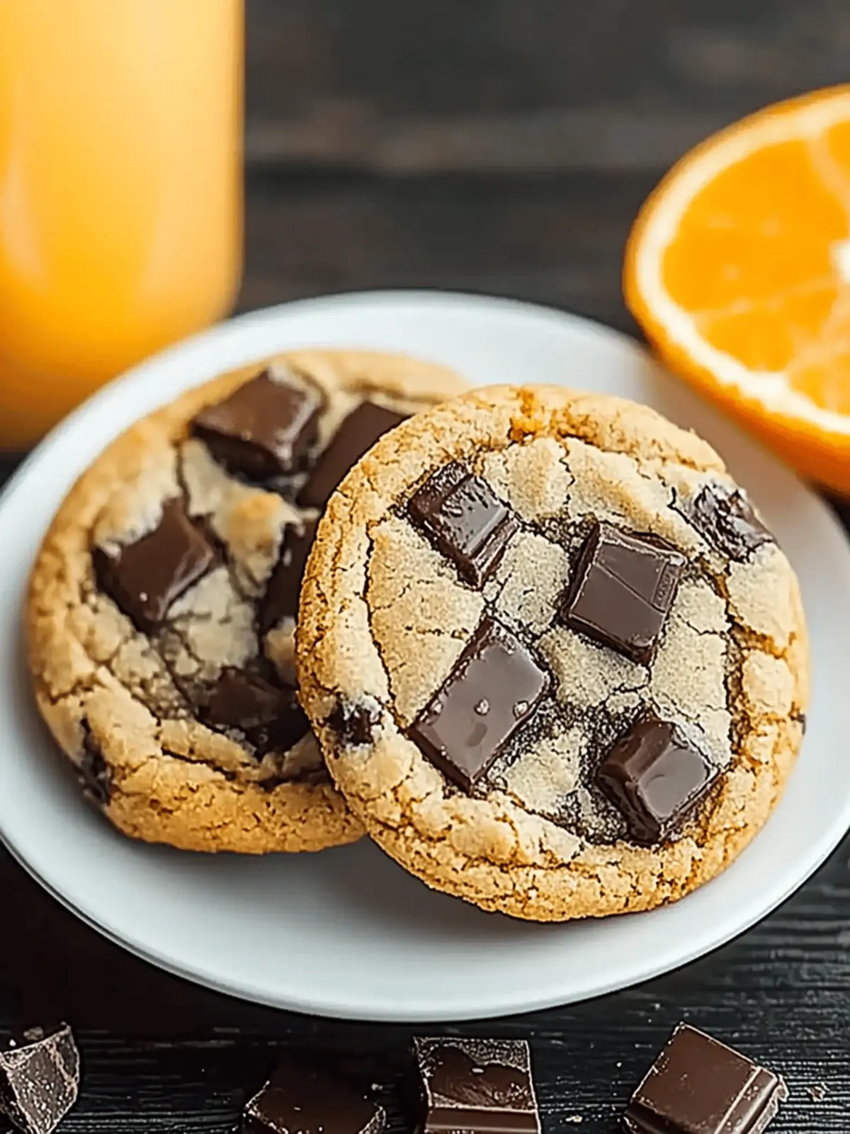 Cool Orange Dark Chocolate Cookies
