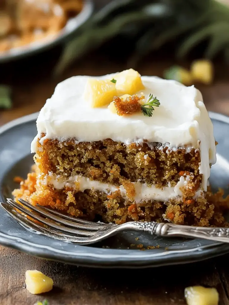 Pineapple Carrot Cake with Cream Cheese Frosting