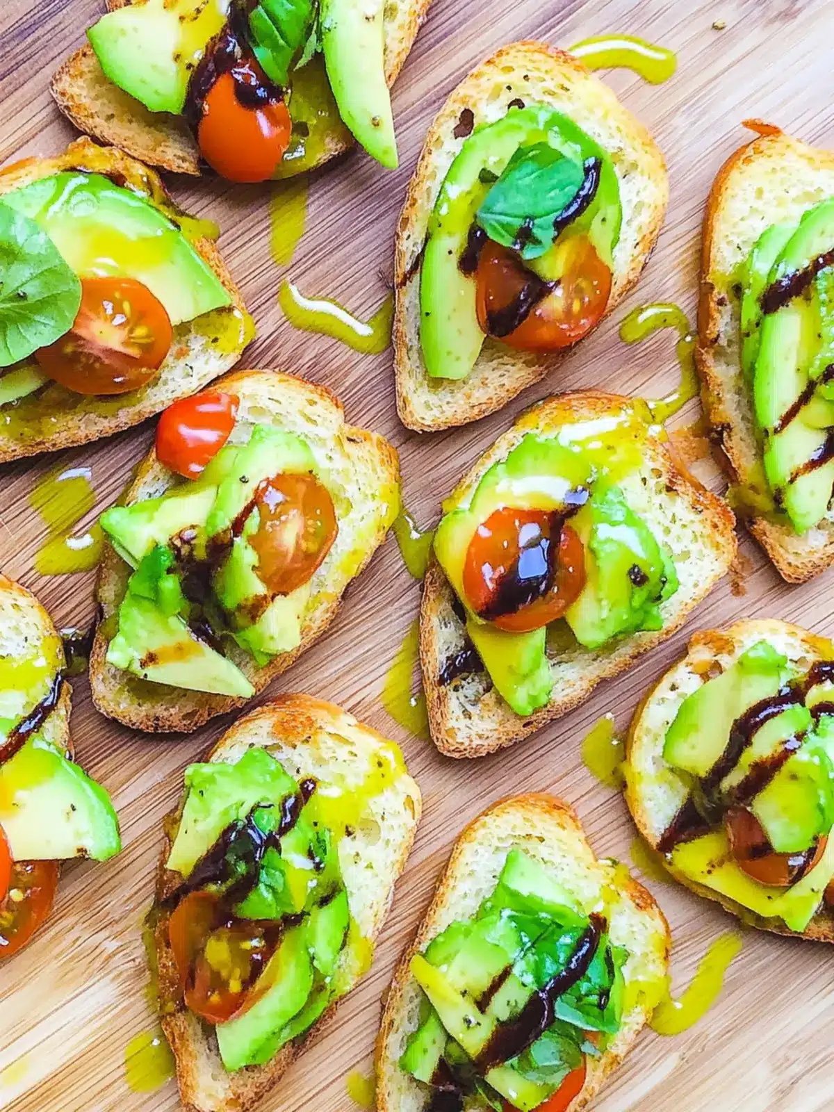Avocado Appetizers on Crostini with Pizzazz for Memorable Munching