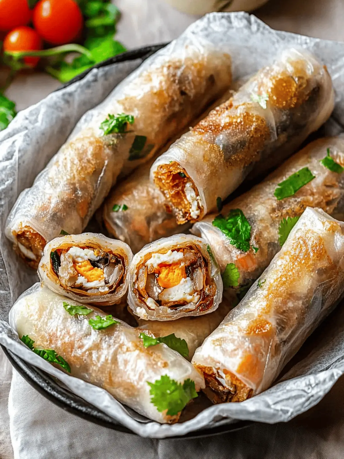 Crispy Rice Paper Egg Wraps