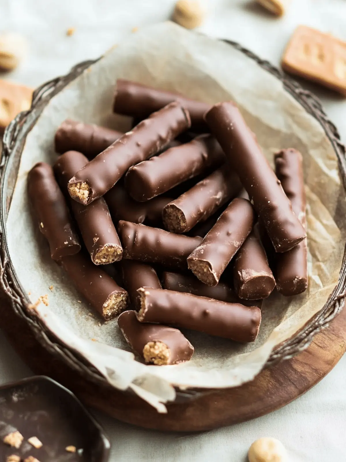 Chocolate Cigar Cookies (No Bake)