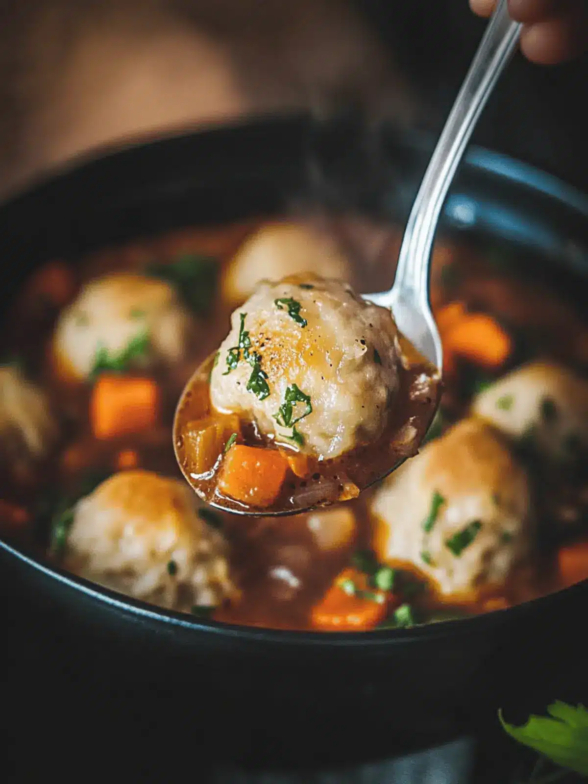 ROOT VEGETABLE STEW & DUMPLINGS