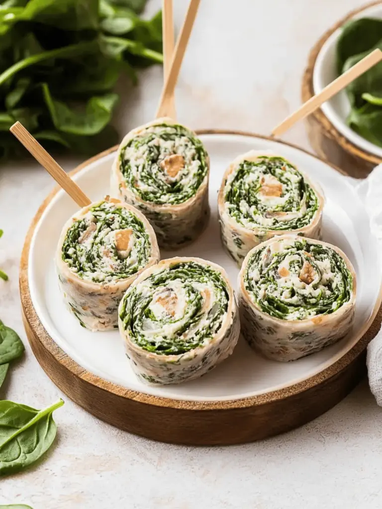 Spinach Dip Pinwheels (Served Cold)