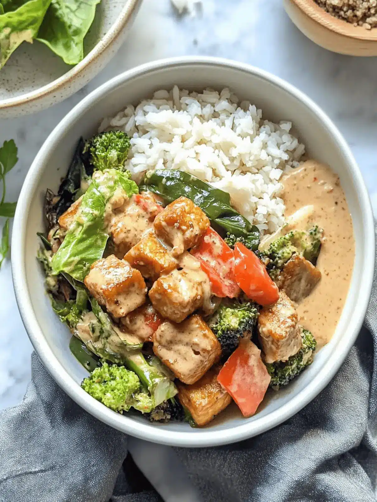 Creamy Satay Tempeh