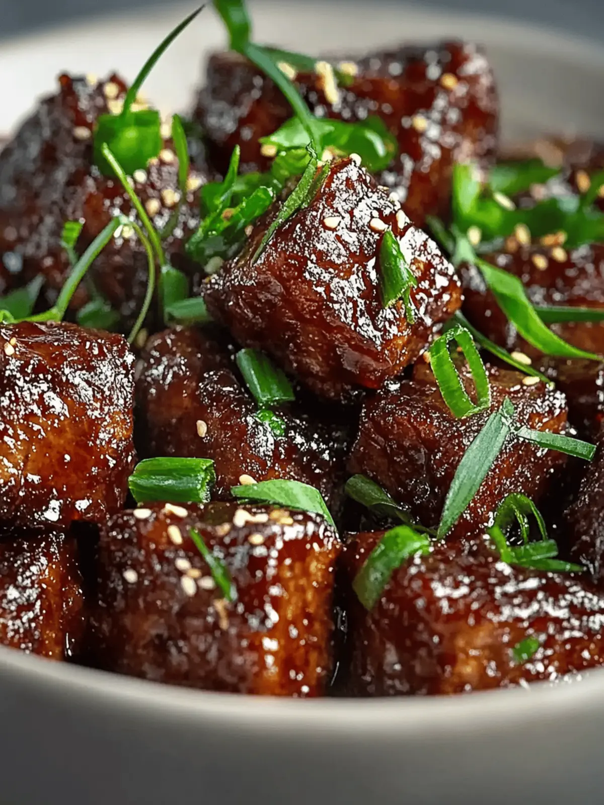 Sweet and Sticky Steak Bites