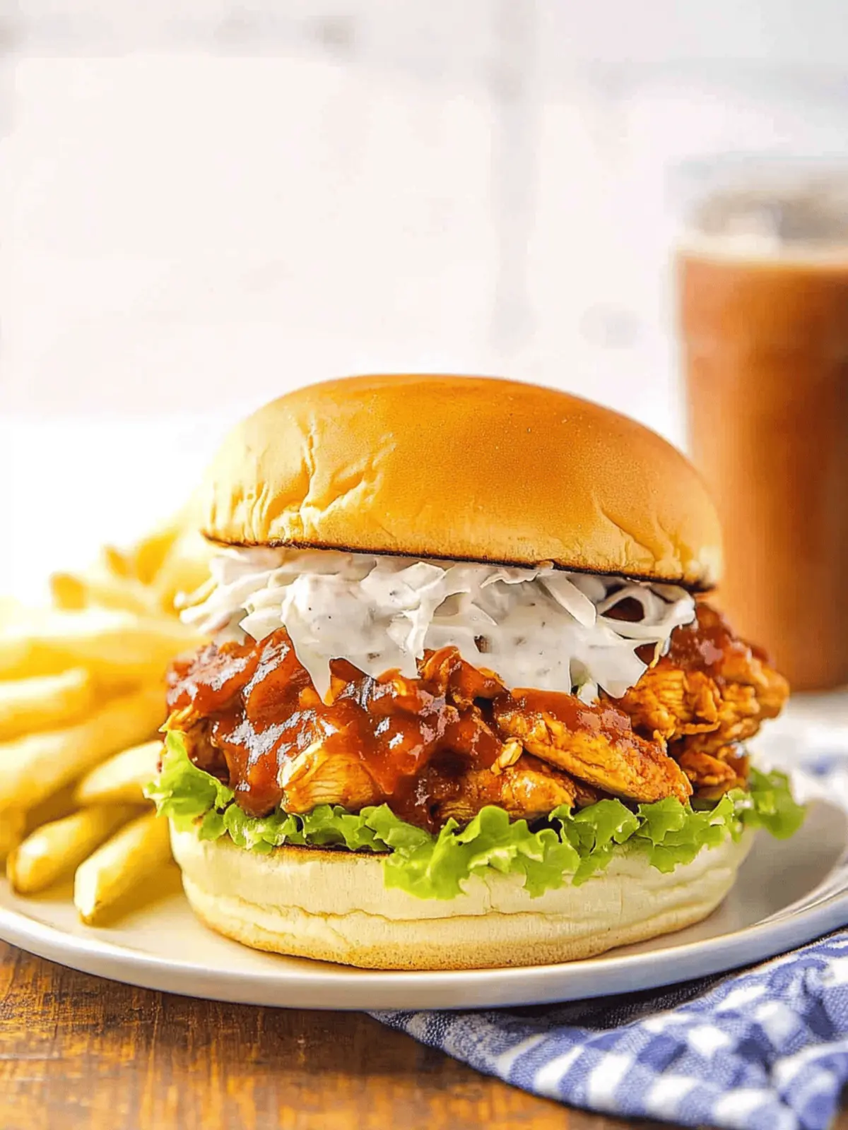 Irresistible BBQ Chicken Sandwiches with Crunchy Ranch Slaw