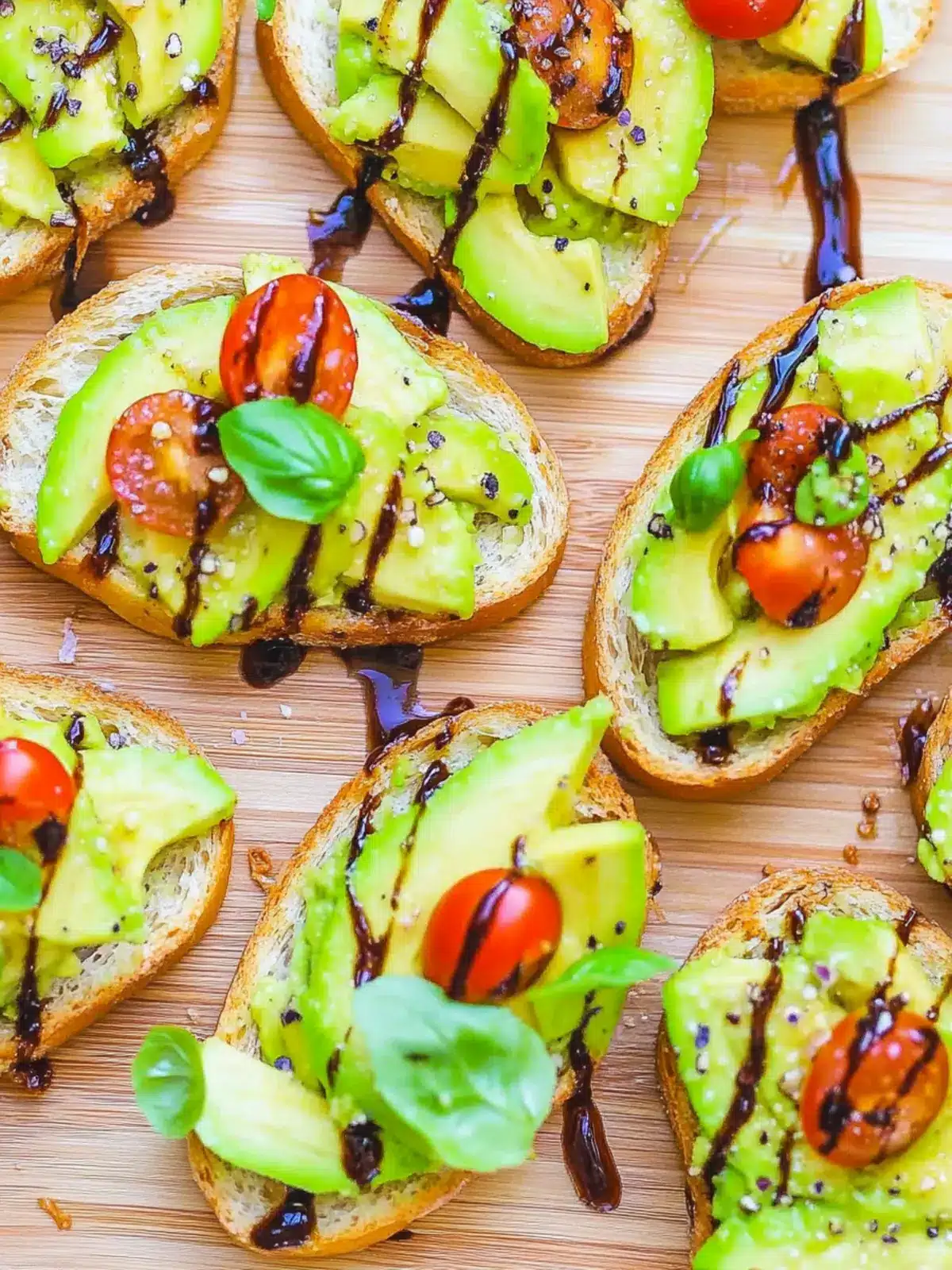 Avocado Appetizers on Crostini with Pizzazz for Memorable Munching