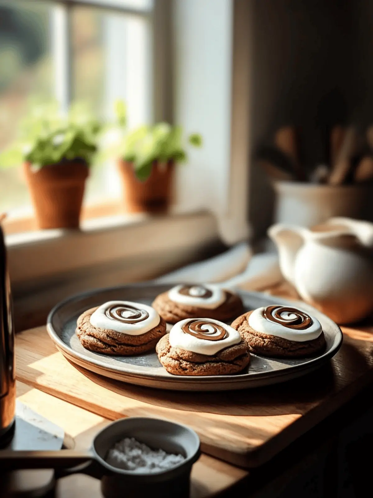 Chocolate Marshmallow Swirl Cookies