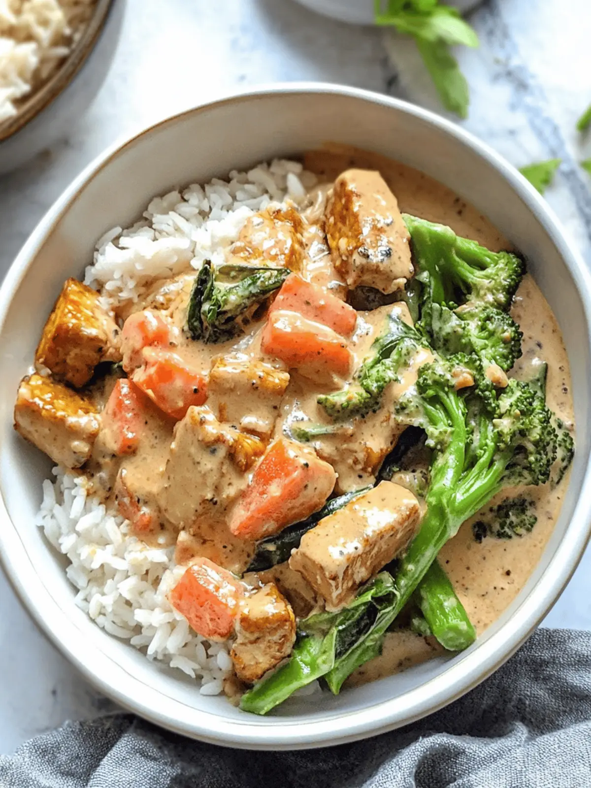 Delicious Creamy Satay Tempeh Ready in 30 Minutes