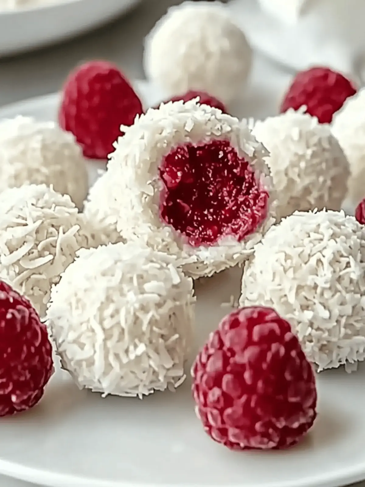 No-Bake Raspberry Coconut Balls