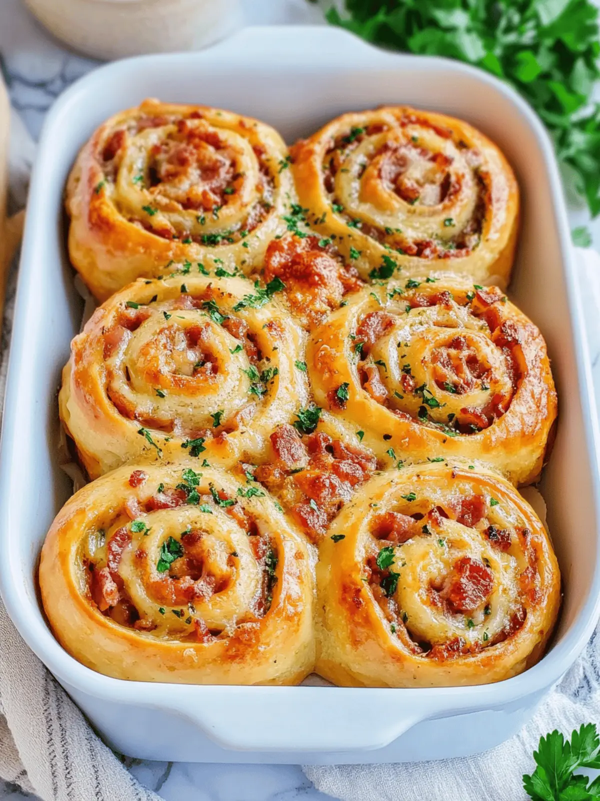 Bacon & Cheese Rolls with Garlic Butter