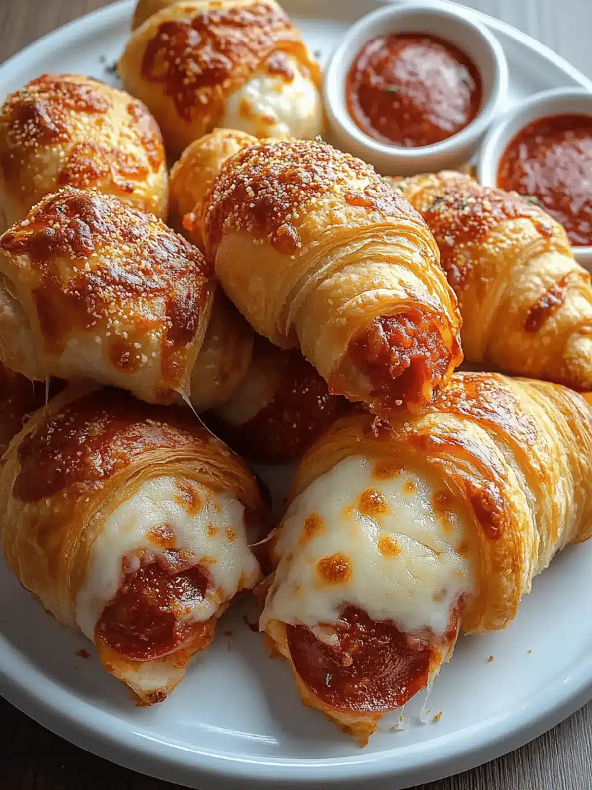 Mozzarella Pepperoni Croissant Rolls