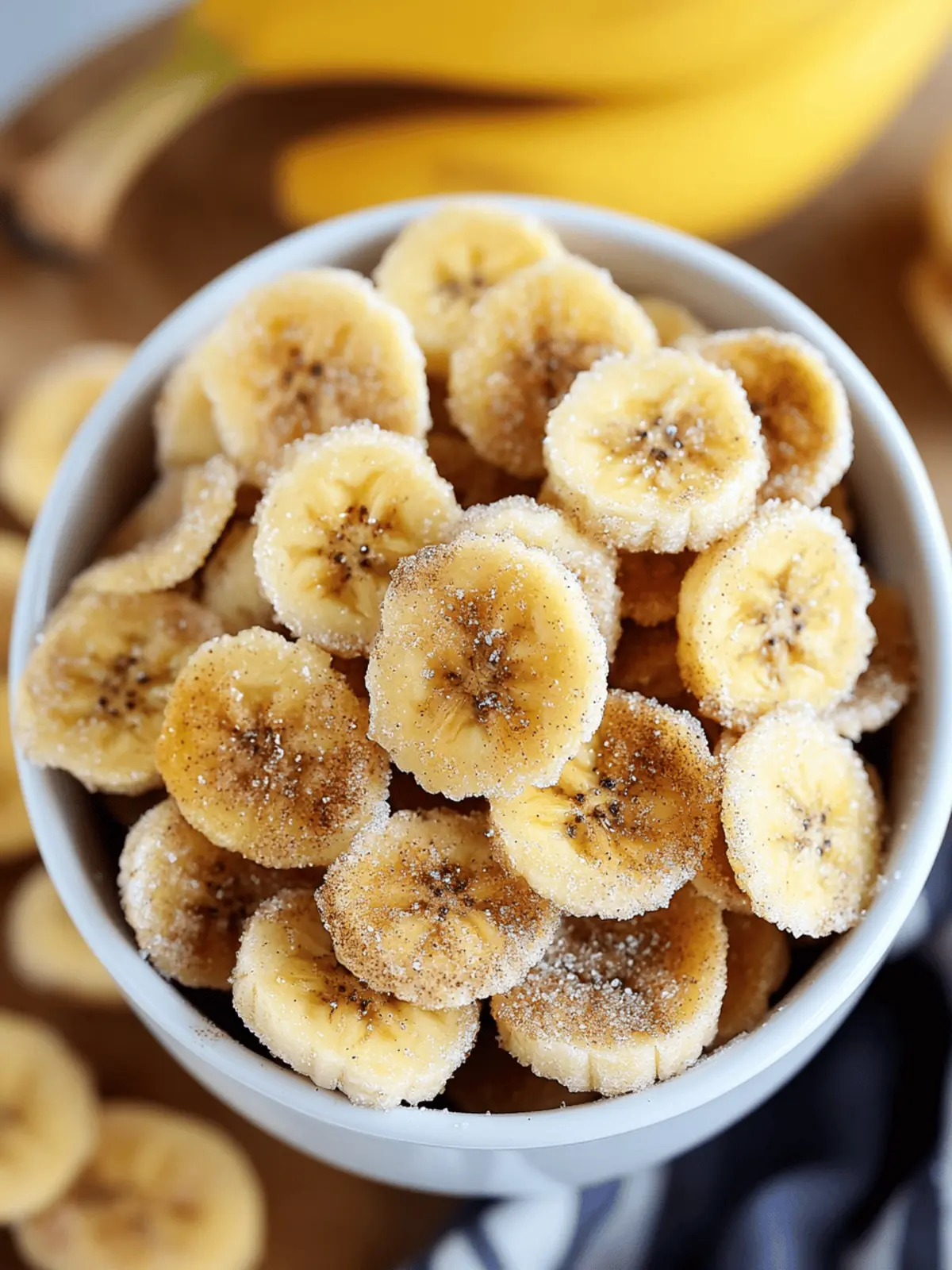 Cinnamon-Sugar Air Fryer Banana Chips