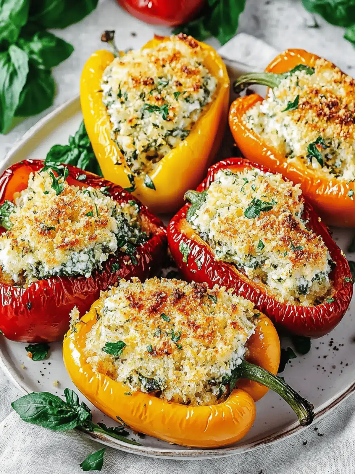 Herby Ricotta Stuffed Peppers – Italian Comfort in Every Bite