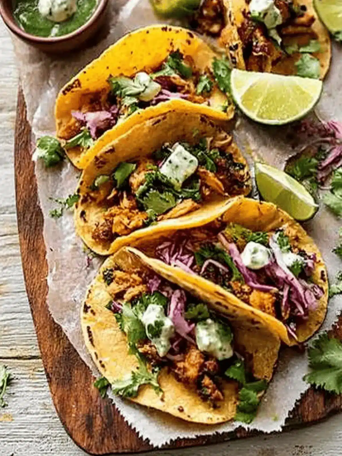 Crispy Chipotle Chicken Tacos with Cilantro Lime Ranch Bliss