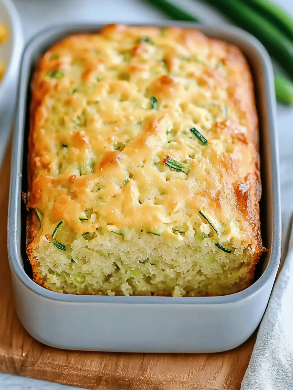 Green Onion Zucchini Cheddar Quick Bread for Comforting Cravings