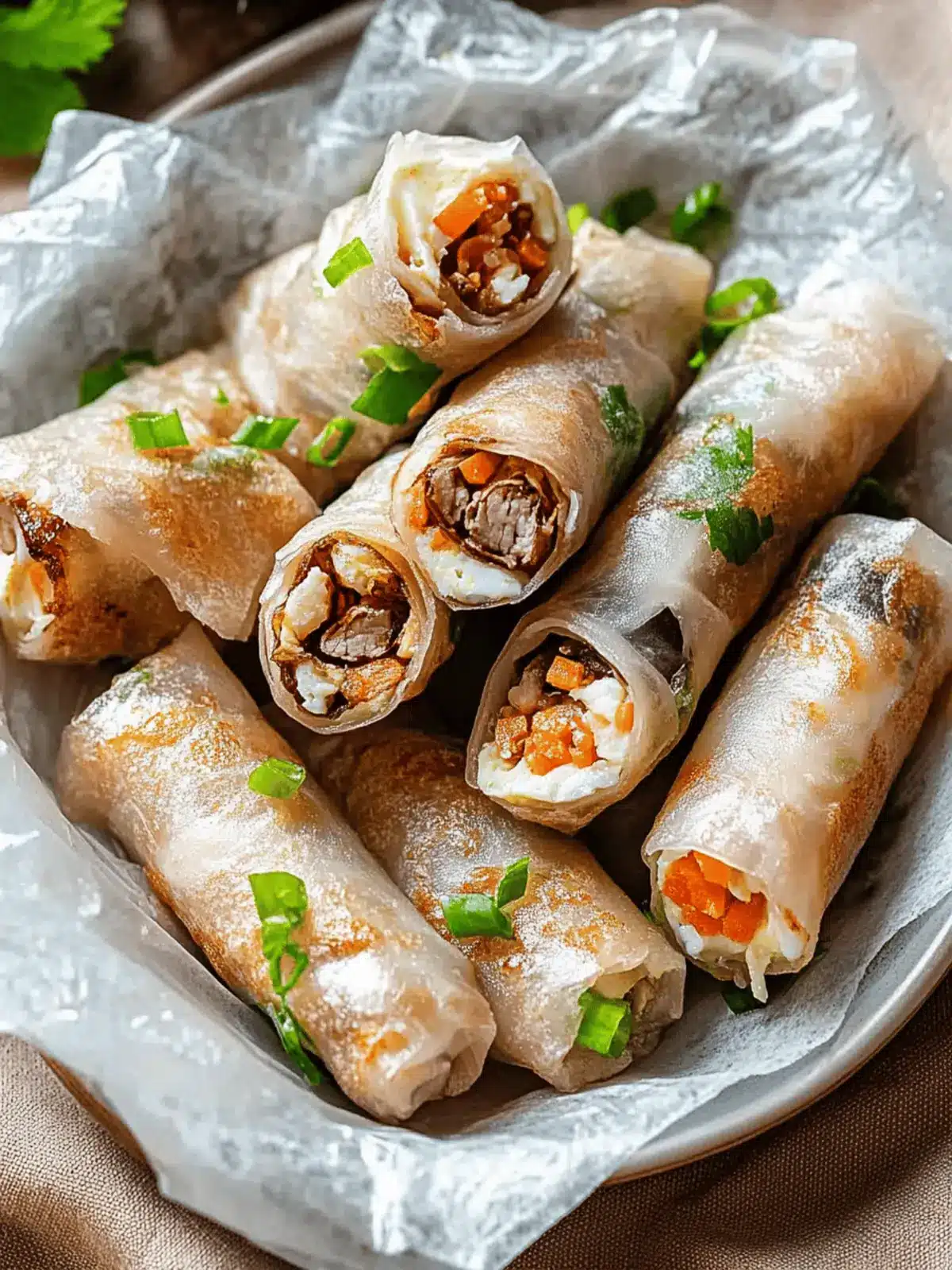 Crispy Rice Paper Egg Wraps