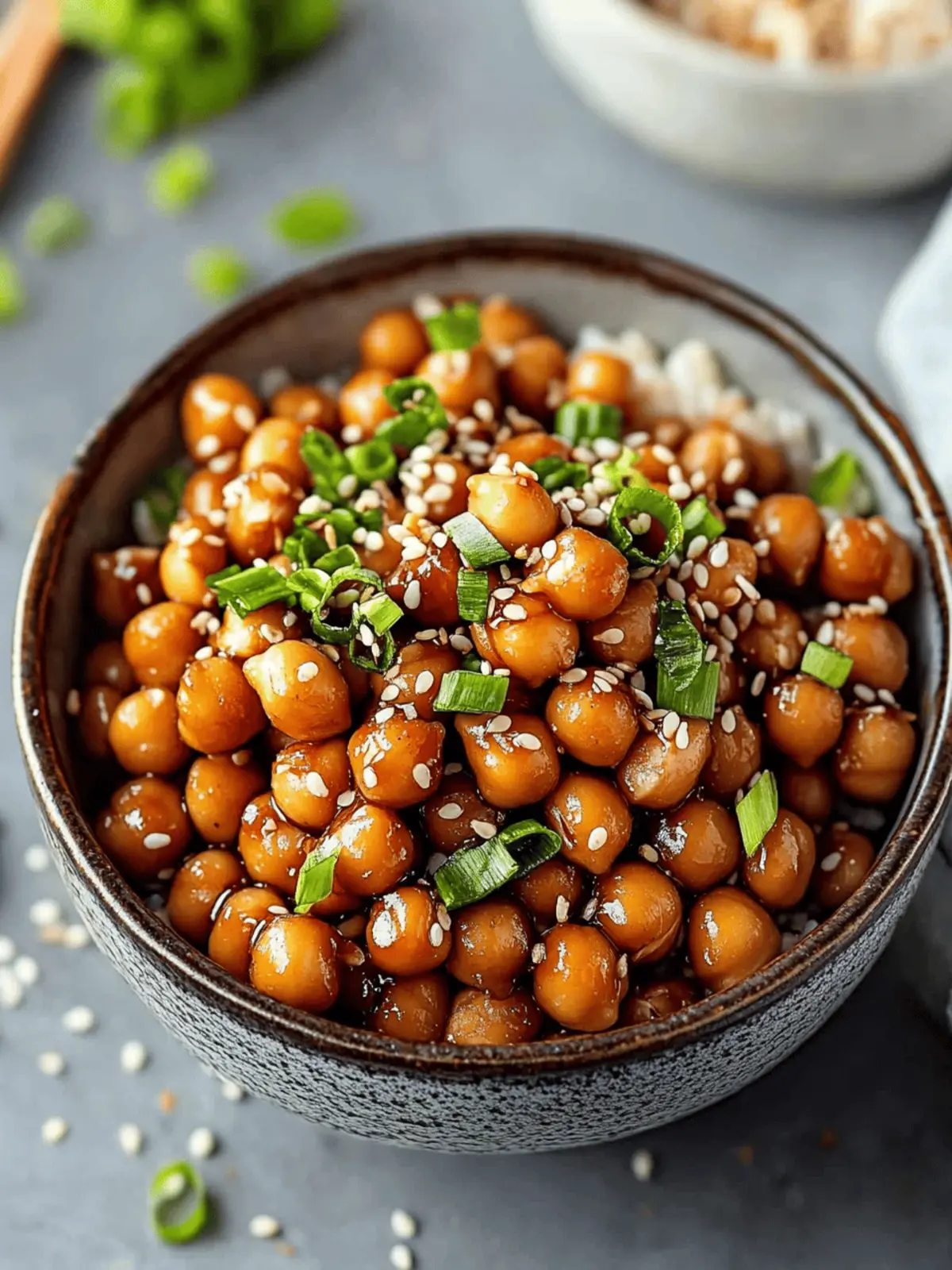 Vegan Sticky Sesame Chickpeas for Quick Weeknight Bliss
