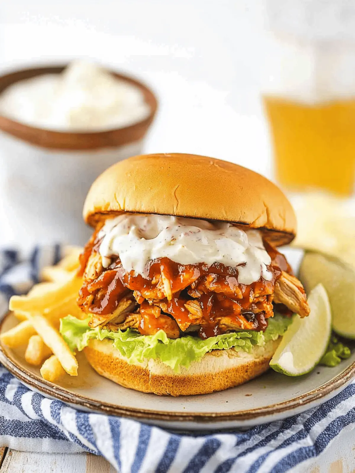 Irresistible BBQ Chicken Sandwiches with Crunchy Ranch Slaw
