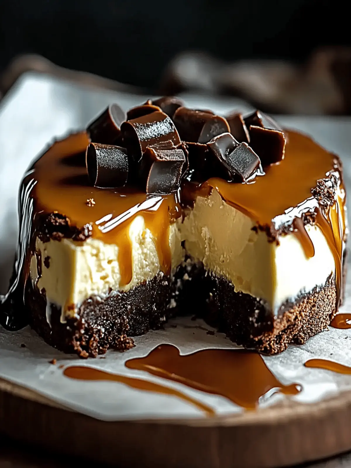 Caramel Brownie Cheesecake