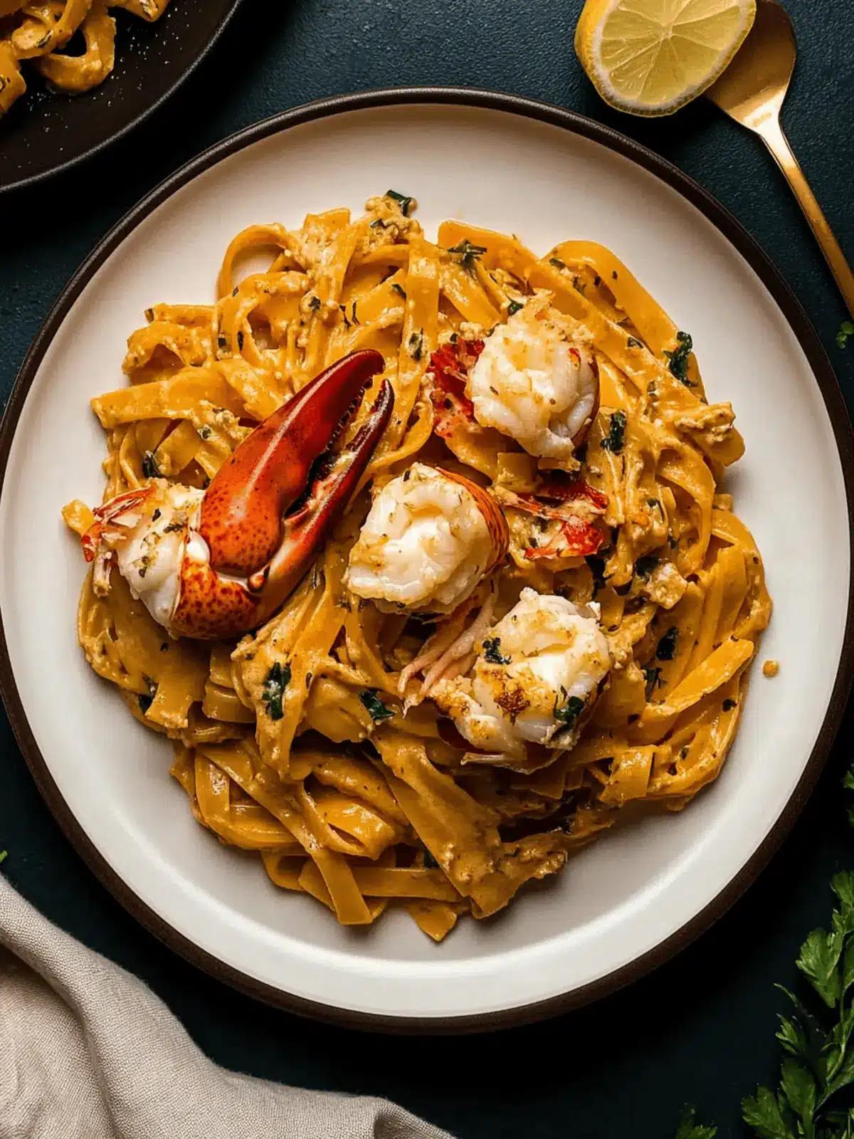 Creamy Tuscan Lobster Pasta