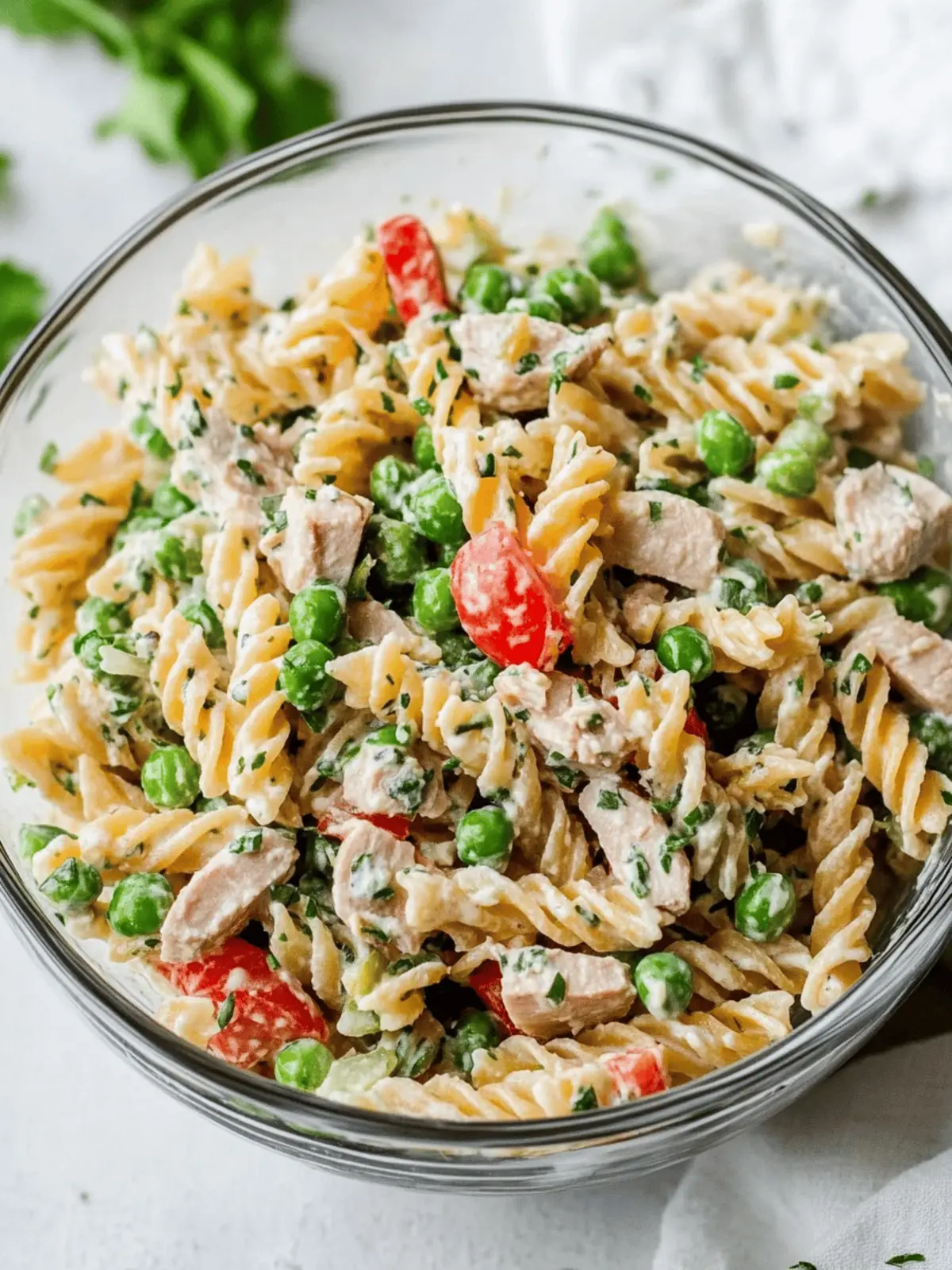 Tuna Pasta Salad with Peas