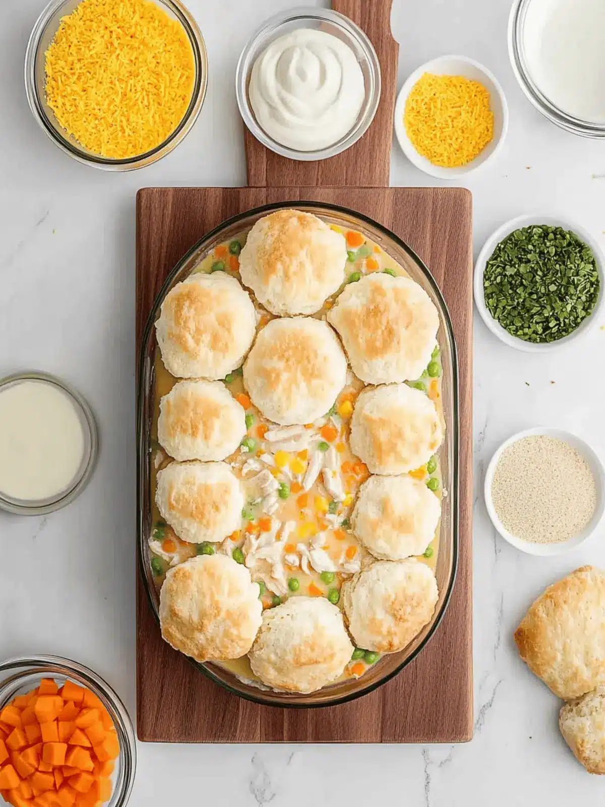 Chicken Pot Pie with Biscuits