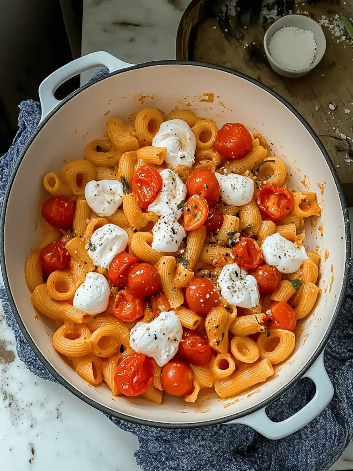 Spicy Tomato Burrata Pasta