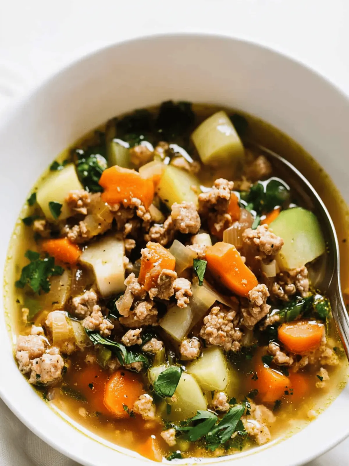 Anti-Inflammatory Ground Turkey Soup