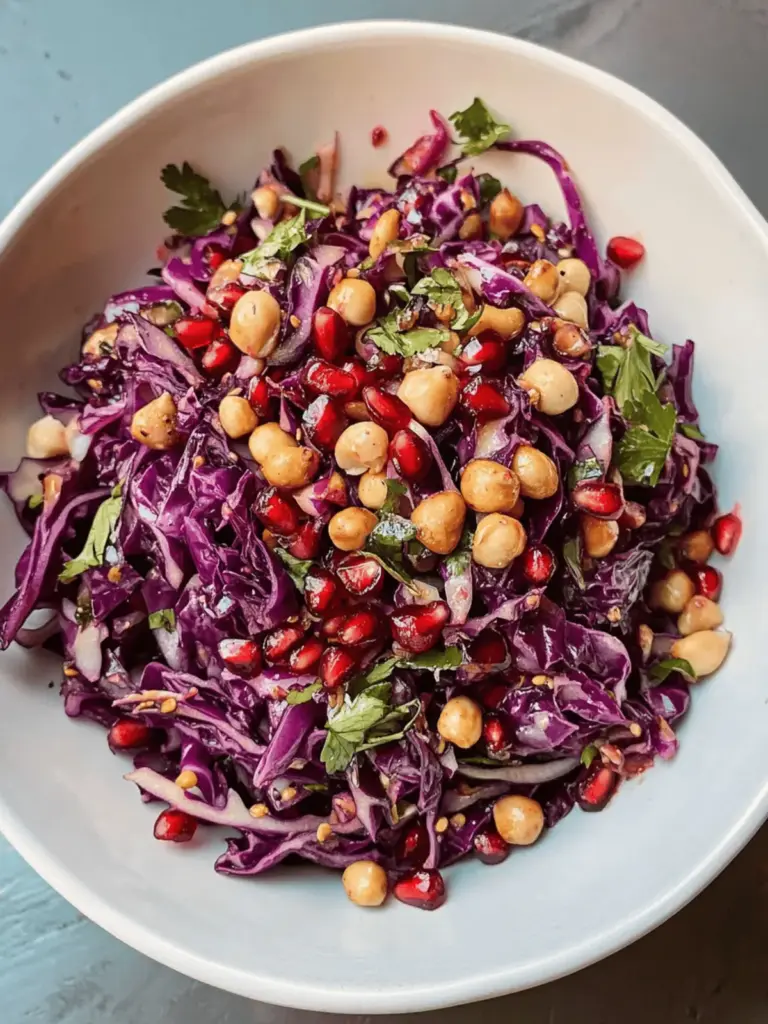 Red Cabbage Pomegranate Salad