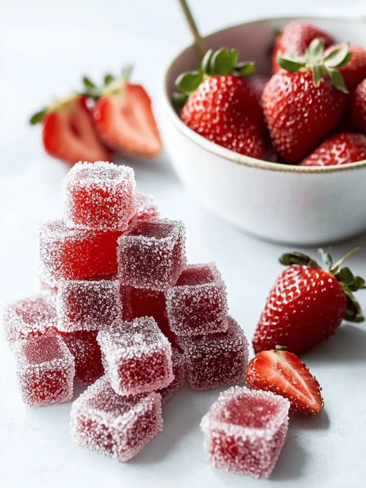 Homemade Sour Strawberry Gummies