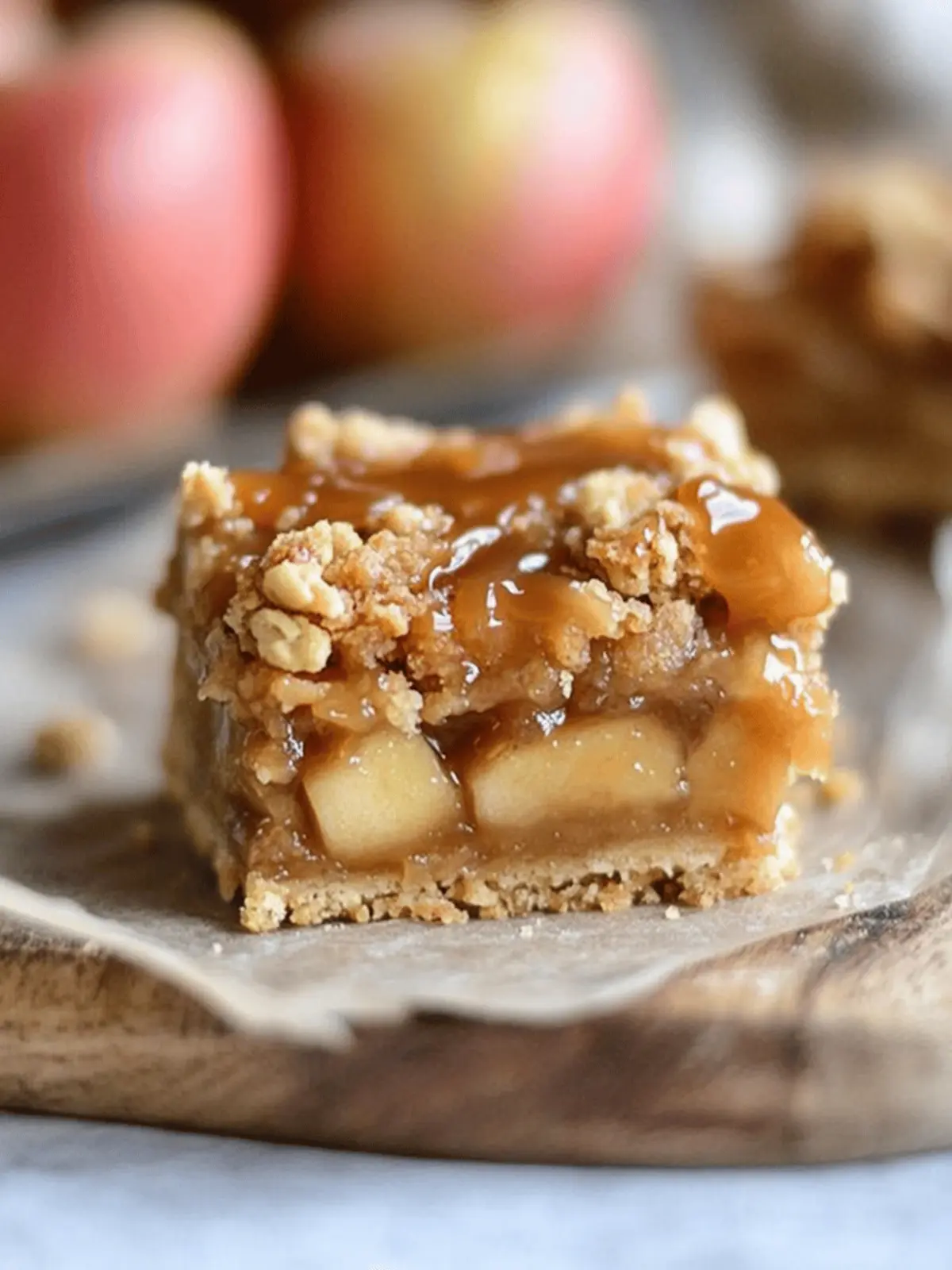 Salted Caramel Apple Crisp Bars