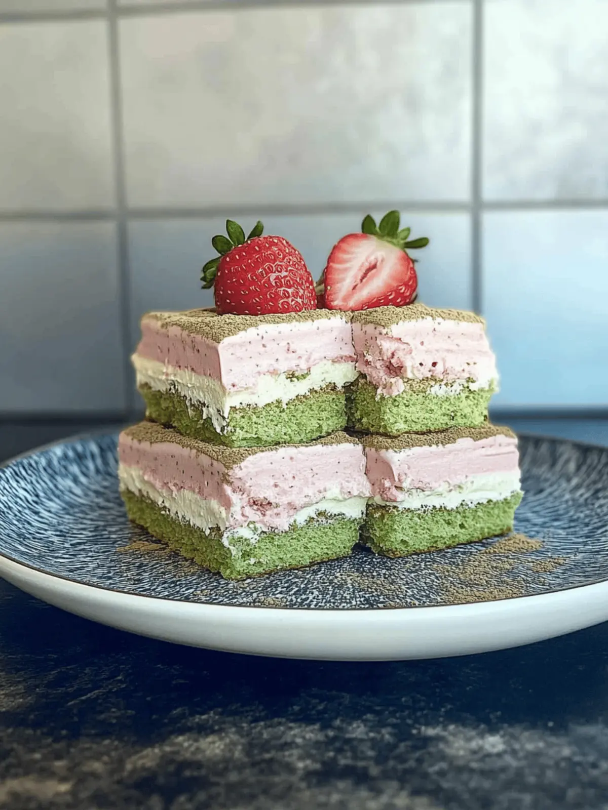 Strawberry Matcha Tiramisu