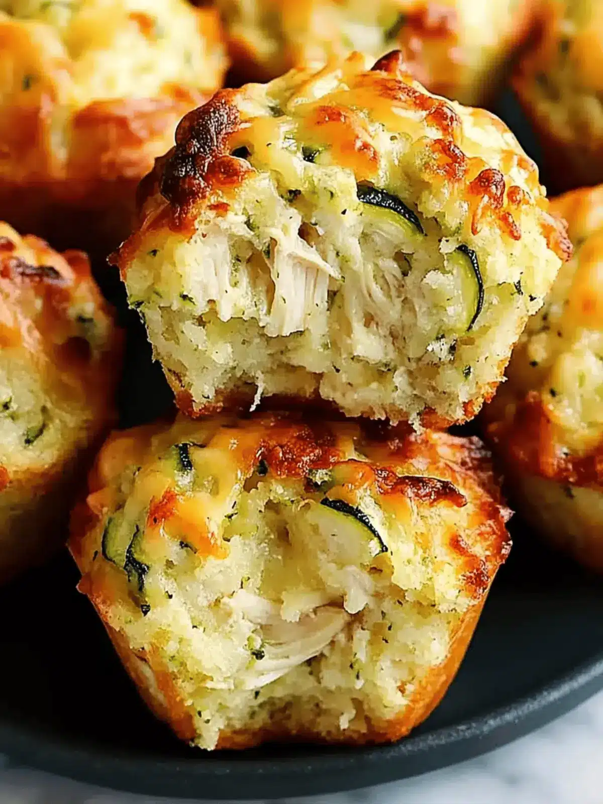 Chicken, Cheese, and Zucchini Muffins