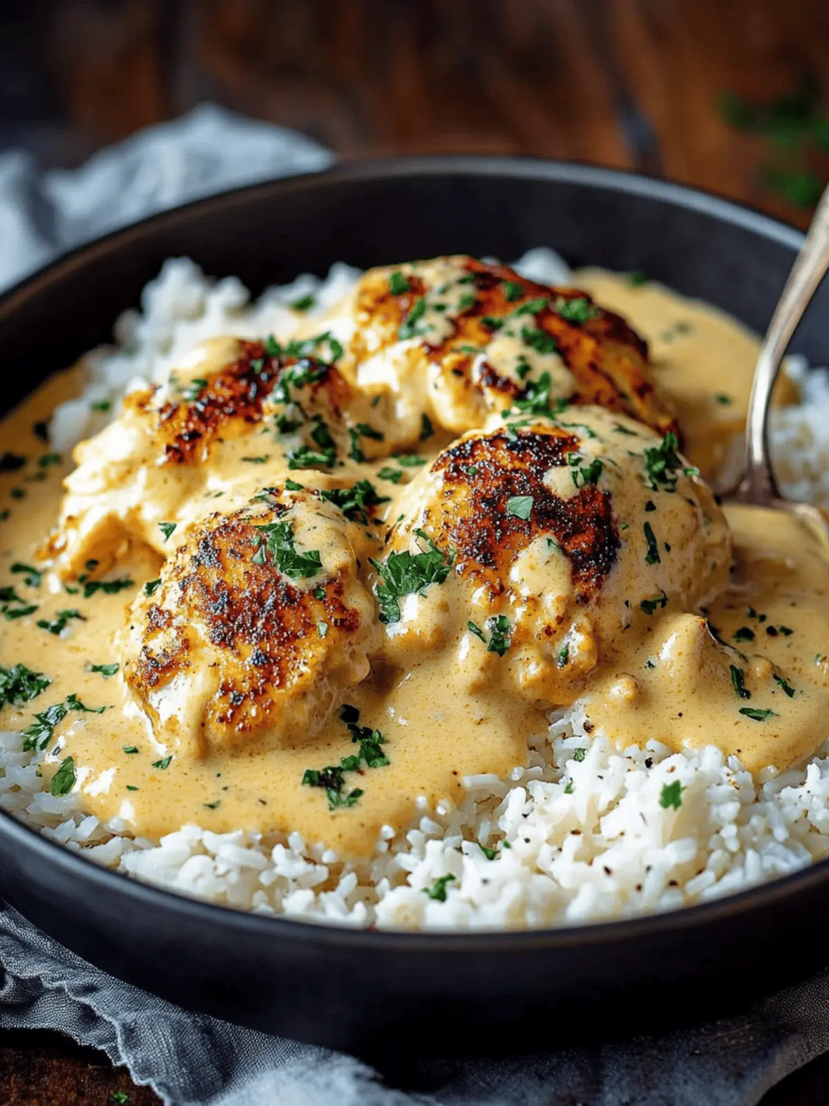 Sizzle Up Creamy Smothered Chicken And Rice