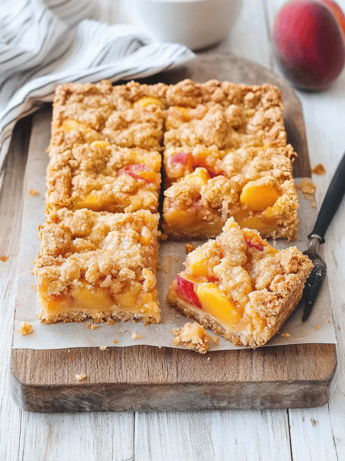 Peaches and Cream Crumble Bars for Ultimate Summer Bliss 5 Peaches and Cream Crumble Bars