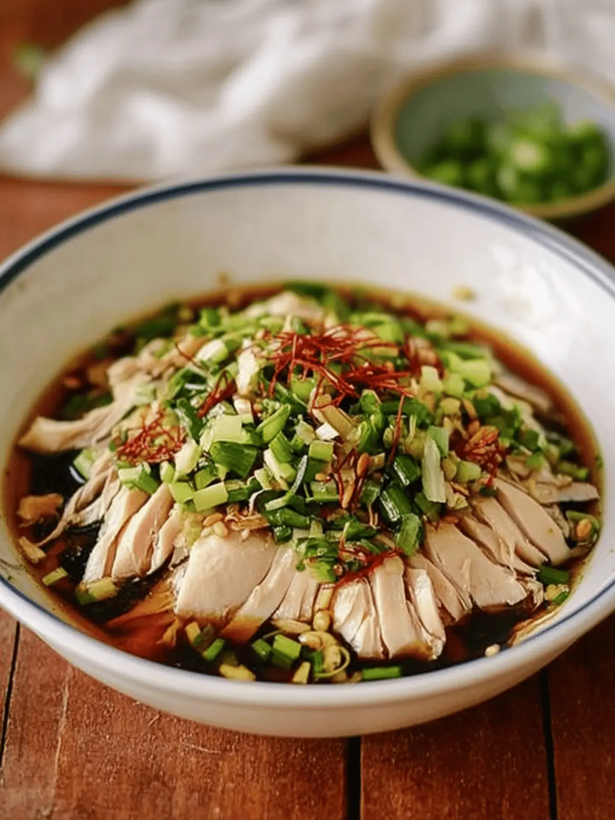 Poached Chicken with Ginger Scallion Sauce